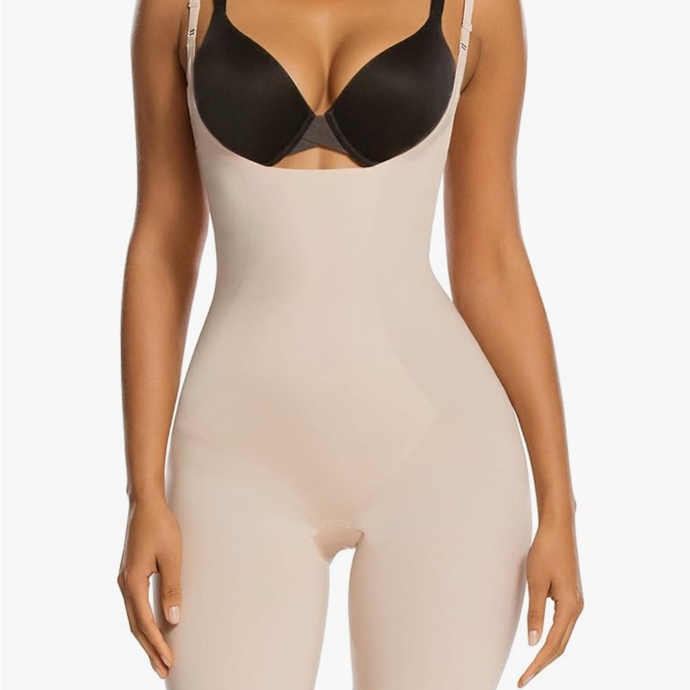 High-Waist Nude Shapewear Bodysuit - Smooth Control